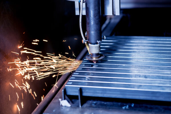 The laser cutting